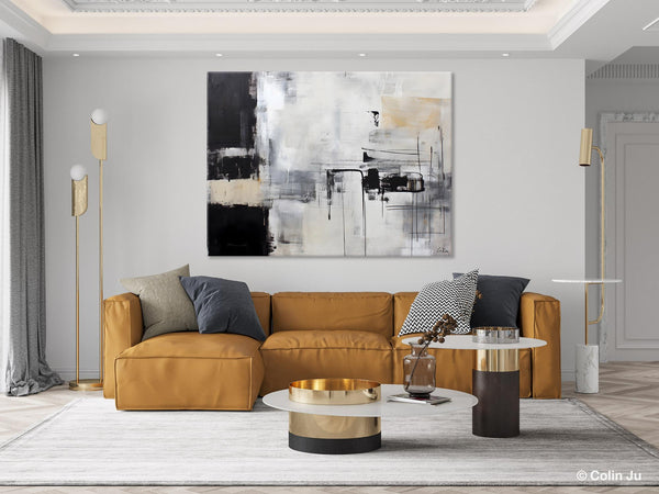 Modern Paintings for Bedroom, Living Room Wall Canvas Painting, Extra Large Abstract Artwork, Original Hand Painted Acrylic Painting-ArtWorkCrafts.com
