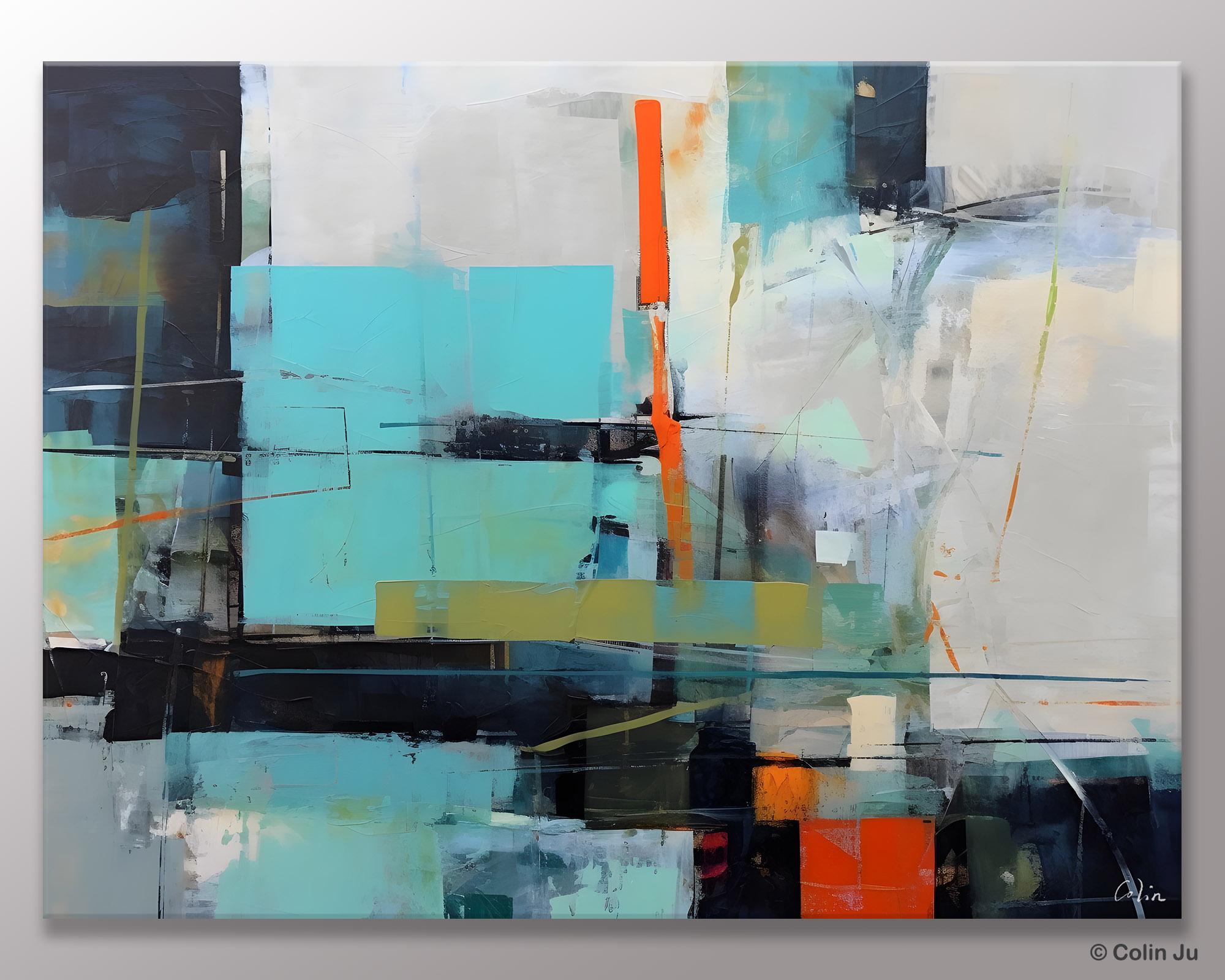 Contemporary Canvas Artwork, Large Modern Acrylic Painting, Abstract Wall Art for Dining Room, Original Hand Painted Wall Art Paintings-ArtWorkCrafts.com
