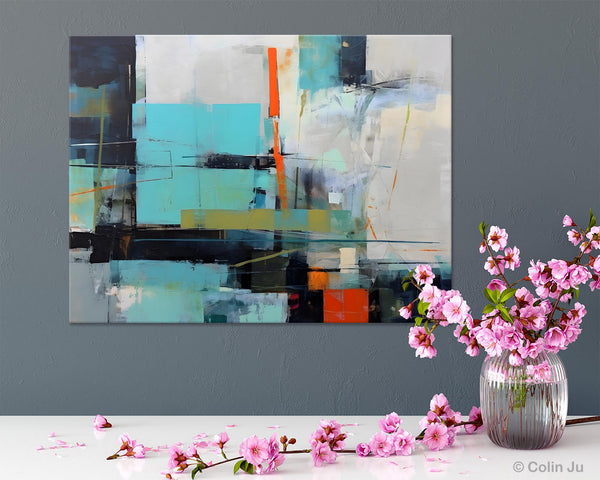 Contemporary Canvas Artwork, Large Modern Acrylic Painting, Abstract Wall Art for Dining Room, Original Hand Painted Wall Art Paintings-ArtWorkCrafts.com