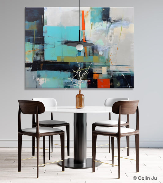 Contemporary Canvas Artwork, Large Modern Acrylic Painting, Abstract Wall Art for Dining Room, Original Hand Painted Wall Art Paintings-ArtWorkCrafts.com