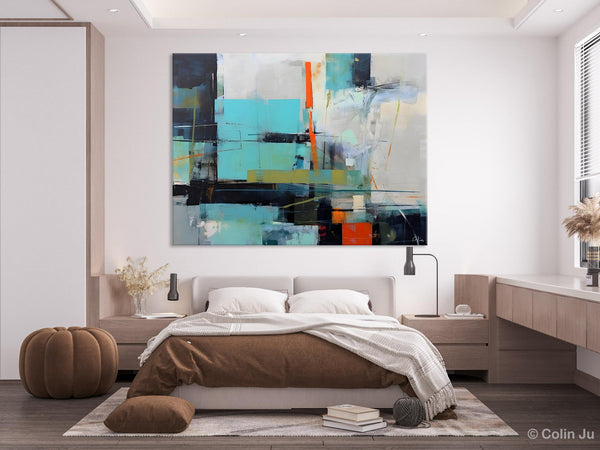 Contemporary Canvas Artwork, Large Modern Acrylic Painting, Abstract Wall Art for Dining Room, Original Hand Painted Wall Art Paintings-ArtWorkCrafts.com