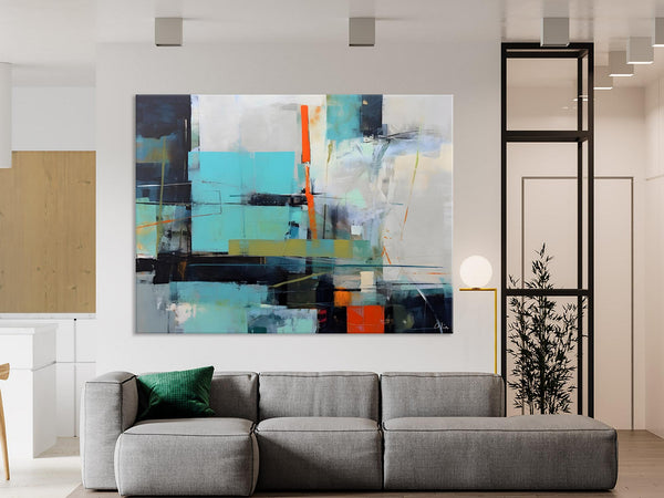 Contemporary Canvas Artwork, Large Modern Acrylic Painting, Abstract Wall Art for Dining Room, Original Hand Painted Wall Art Paintings-ArtWorkCrafts.com