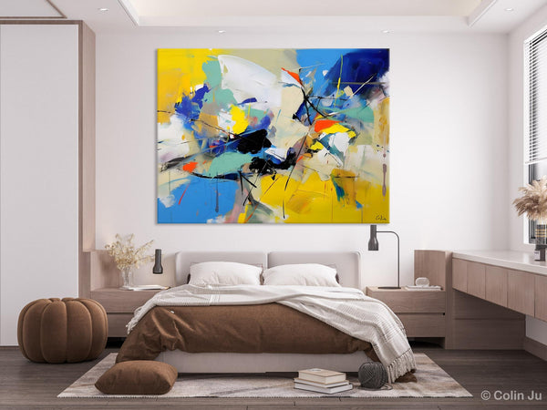Living Room Wall Art Ideas, Original Modern Wall Art Paintings, Modern Paintings for Bedroom, Buy Paintings Online, Oversized Canvas Painting for Sale-ArtWorkCrafts.com