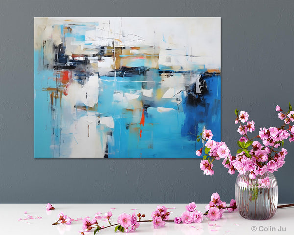 Hand Painted Acrylic Painting, Abstract Wall Painting for Living Room, Modern Contemporary Artwork, Original Acrylic Paintings for Dining Room-ArtWorkCrafts.com