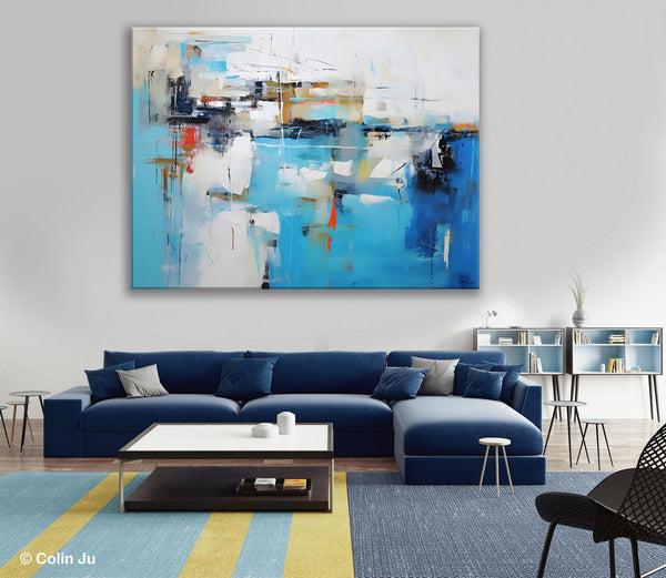 Hand Painted Acrylic Painting, Abstract Wall Painting for Living Room, Modern Contemporary Artwork, Original Acrylic Paintings for Dining Room-ArtWorkCrafts.com