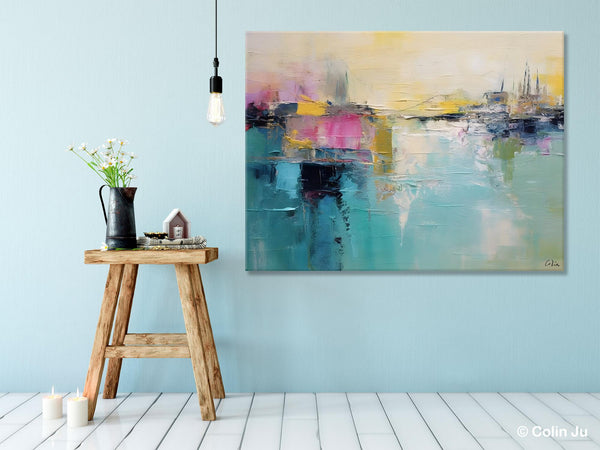 Acrylic Paintings Behind Sofa, Abstract Paintings for Bedroom, Contemporary Canvas Wall Art, Original Hand Painted Canvas Art, Buy Paintings Online-ArtWorkCrafts.com