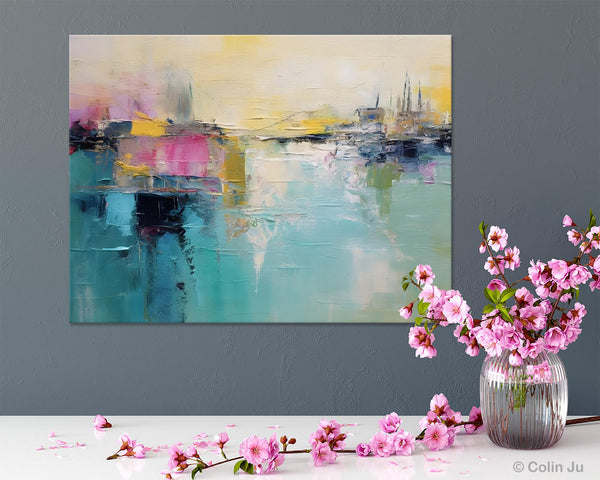 Acrylic Paintings Behind Sofa, Abstract Paintings for Bedroom, Contemporary Canvas Wall Art, Original Hand Painted Canvas Art, Buy Paintings Online-ArtWorkCrafts.com