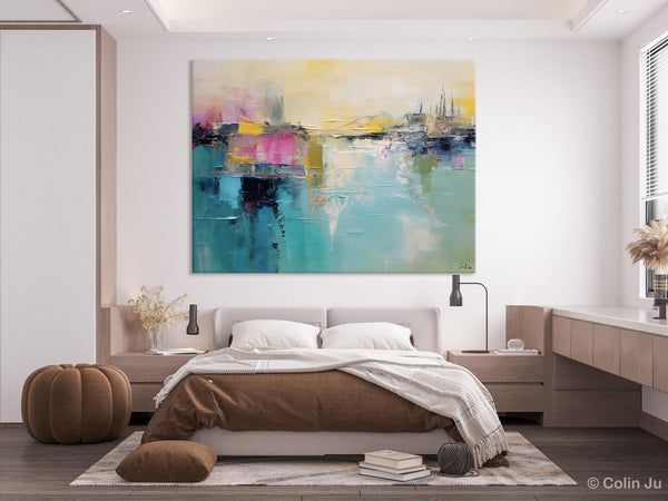 Acrylic Paintings Behind Sofa, Abstract Paintings for Bedroom, Contemporary Canvas Wall Art, Original Hand Painted Canvas Art, Buy Paintings Online-ArtWorkCrafts.com