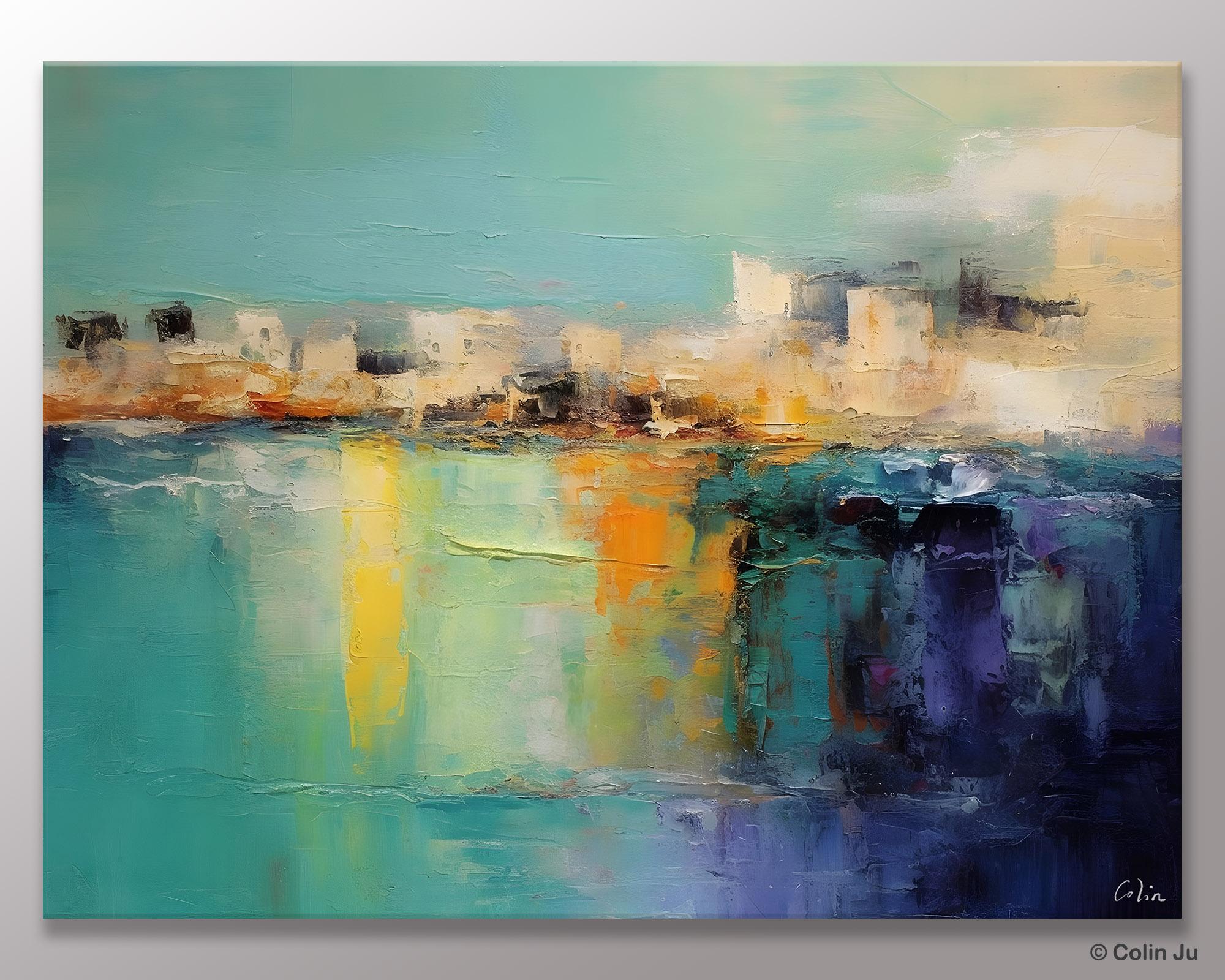 Contemporary Canvas Wall Art, Original Hand Painted Canvas Art, Acrylic Paintings Behind Sofa, Abstract Paintings for Bedroom, Buy Paintings Online-ArtWorkCrafts.com