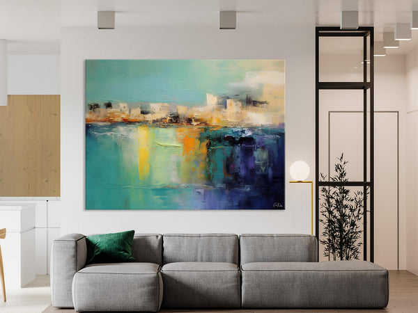 Contemporary Canvas Wall Art, Original Hand Painted Canvas Art, Acrylic Paintings Behind Sofa, Abstract Paintings for Bedroom, Buy Paintings Online-ArtWorkCrafts.com
