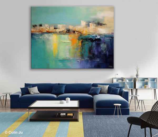 Contemporary Canvas Wall Art, Original Hand Painted Canvas Art, Acrylic Paintings Behind Sofa, Abstract Paintings for Bedroom, Buy Paintings Online-ArtWorkCrafts.com