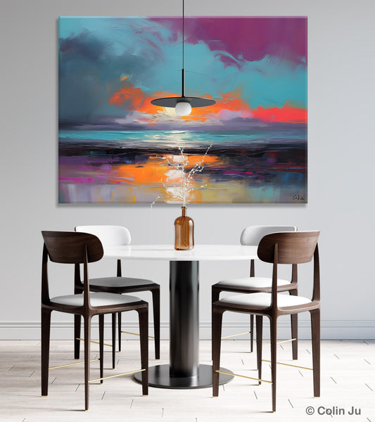 Contemporary Wall Art Paintings, Abstract Landscape Paintings for Living Room, Landscape Canvas Art, Large Acrylic Paintings on Canvas-ArtWorkCrafts.com