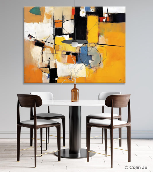 Acrylic Abstract Painting Behind Sofa, Large Original Painting on Canvas, Acrylic Painting for Sale, Living Room Wall Art Paintings, Buy Paintings Online-ArtWorkCrafts.com