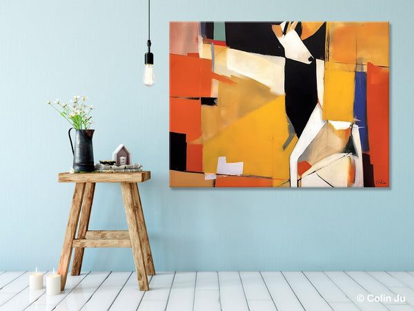 Extra Large Paintings for Living Room, Hand Painted Wall Art Paintings, Original Abstract Acrylic Painting, Abstract Wall Art for Dining Room-ArtWorkCrafts.com