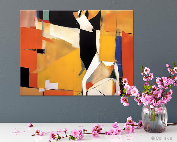 Extra Large Paintings for Living Room, Hand Painted Wall Art Paintings, Original Abstract Acrylic Painting, Abstract Wall Art for Dining Room-ArtWorkCrafts.com