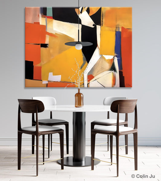 Extra Large Paintings for Living Room, Hand Painted Wall Art Paintings, Original Abstract Acrylic Painting, Abstract Wall Art for Dining Room-ArtWorkCrafts.com