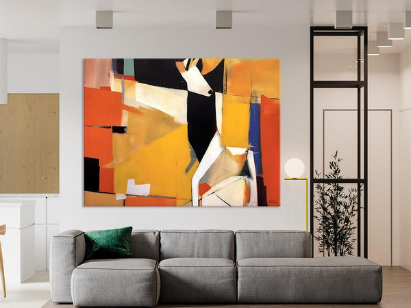 Extra Large Paintings for Living Room, Hand Painted Wall Art Paintings, Original Abstract Acrylic Painting, Abstract Wall Art for Dining Room-ArtWorkCrafts.com