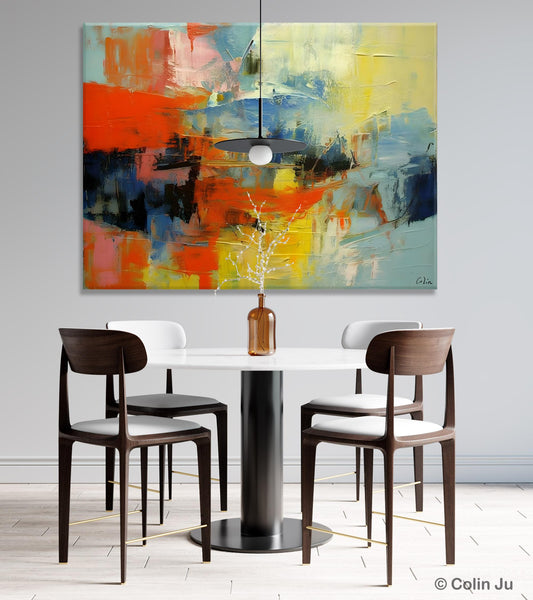 Modern Canvas Painting, Living Room Wall Art Ideas, Buy Abstract Art Online, Heavy Texture Art, Original Acrylic Painting on Canvas-ArtWorkCrafts.com