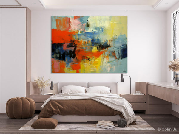 Modern Canvas Painting, Living Room Wall Art Ideas, Buy Abstract Art Online, Heavy Texture Art, Original Acrylic Painting on Canvas-ArtWorkCrafts.com