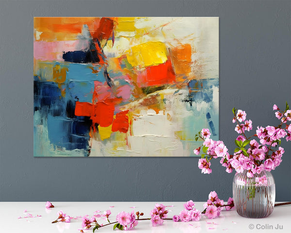 Abstract Acrylic Paintings for Living Room, Original Modern Contemporary Artwork, Buy Paintings Online, Oversized Canvas Artwork-ArtWorkCrafts.com