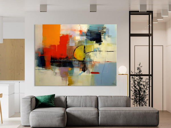 Acrylic Painting for Bedroom, Modern Canvas Painting, Palette Knife Artwork, Original Abstract Acrylic Paintings, Hand Painted Canvas Art-ArtWorkCrafts.com