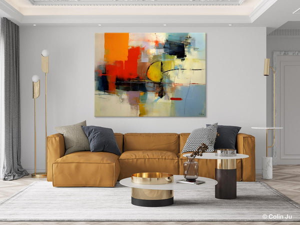 Acrylic Painting for Bedroom, Modern Canvas Painting, Palette Knife Artwork, Original Abstract Acrylic Paintings, Hand Painted Canvas Art-ArtWorkCrafts.com