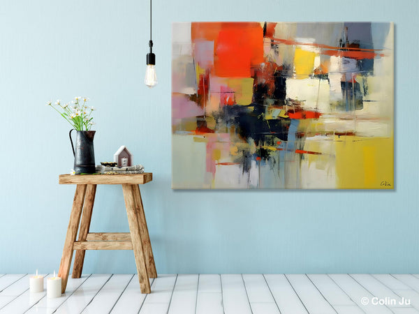 Large Acrylic Painting, Huge Paintings for Living Room, Hand Painted Wall Art Painting, Original Modern Canvas Artwork-ArtWorkCrafts.com
