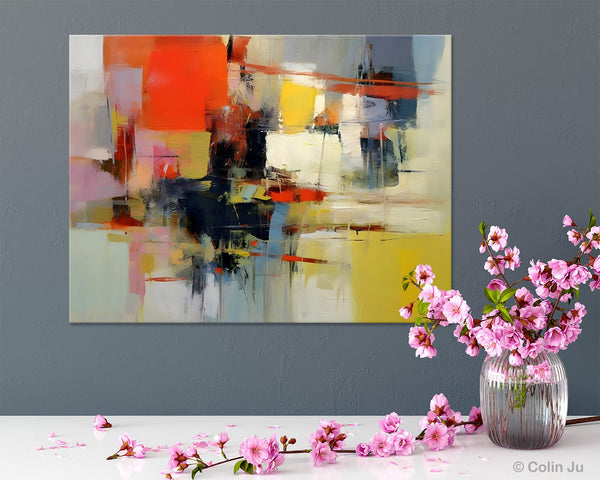 Large Acrylic Painting, Huge Paintings for Living Room, Hand Painted Wall Art Painting, Original Modern Canvas Artwork-ArtWorkCrafts.com
