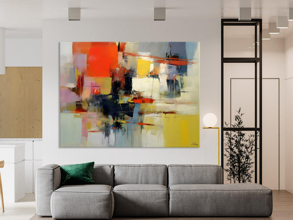 Large Acrylic Painting, Huge Paintings for Living Room, Hand Painted Wall Art Painting, Original Modern Canvas Artwork-ArtWorkCrafts.com