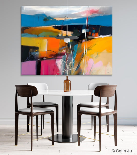 Large Painting on Canvas, Buy Large Paintings Online, Simple Modern Art, Original Contemporary Abstract Art, Bedroom Canvas Painting Ideas-ArtWorkCrafts.com