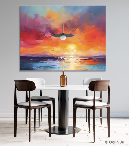 Original Abstract Wall Art, Landscape Acrylic Art, Large Abstract Painting for Living Room, Landscape Canvas Art, Hand Painted Canvas Art-ArtWorkCrafts.com