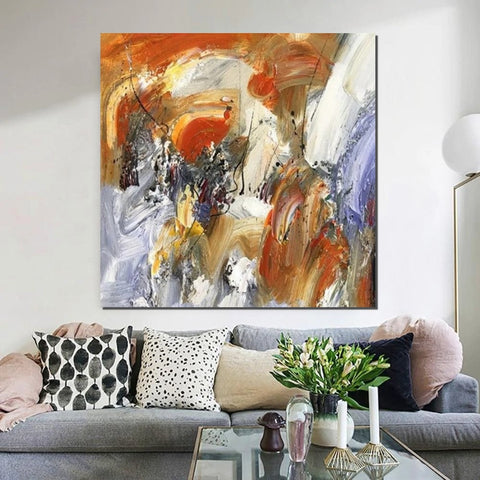 Large Paintings for Living Room, Bedroom Wall Painting, Hand Painted Acrylic Painting, Modern Contemporary Art, Modern Paintings for Dining Room-ArtWorkCrafts.com