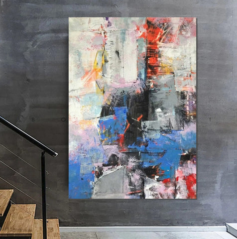 Modern Paintings Behind Sofa, Acrylic Paintings on Canvas, Large Painting for Living Room, Contemporary Canvas Wall Art, Buy Paintings Online-ArtWorkCrafts.com