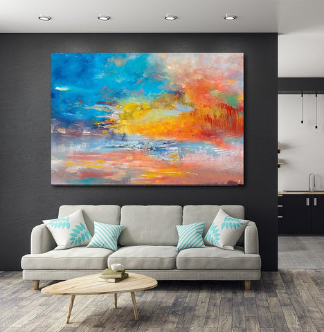 Large Paintings for Living Room, Buy Paintings Online, Wall Art Paintings for Bedroom, Simple Modern Art, Simple Abstract Art-ArtWorkCrafts.com