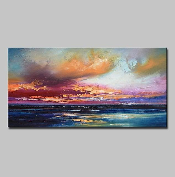 Abstract Landscape Paintings, Contemporary Wall Art Paintings, Simple Modern Paintings for Living Room-ArtWorkCrafts.com