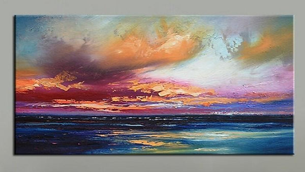 Abstract Landscape Paintings, Contemporary Wall Art Paintings, Simple Modern Paintings for Living Room-ArtWorkCrafts.com