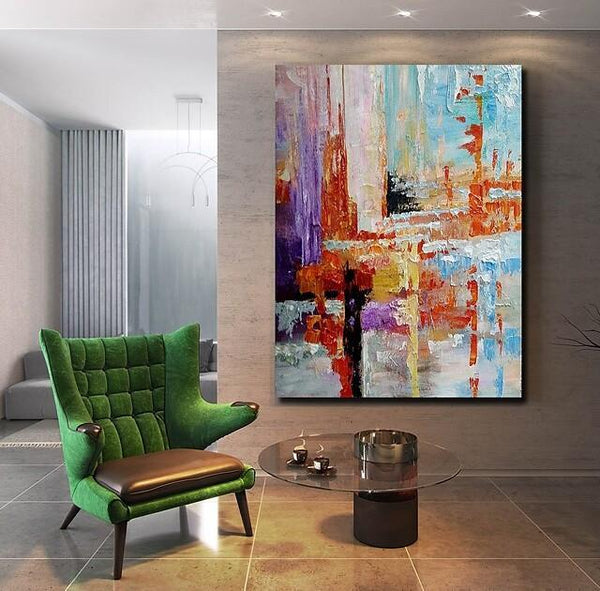 Simple Modern Art, Extra Large Wall Art Paintings, Simple Abstract Painting, Large Paintings for Bedroom-ArtWorkCrafts.com