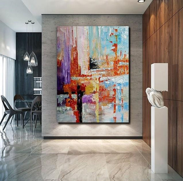 Simple Modern Art, Extra Large Wall Art Paintings, Simple Abstract Painting, Large Paintings for Bedroom-ArtWorkCrafts.com