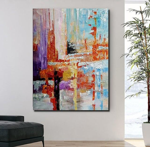 Simple Modern Art, Extra Large Wall Art Paintings, Simple Abstract Painting, Large Paintings for Bedroom-ArtWorkCrafts.com