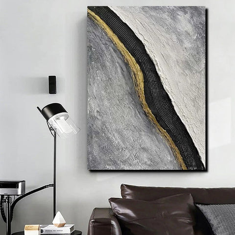 Bedroom Wall Art Ideas, Black Abstract Painting, Acrylic Canvas Paintings for Living Room, Simple Wall Art Ideas, Buy Paintings Online-ArtWorkCrafts.com