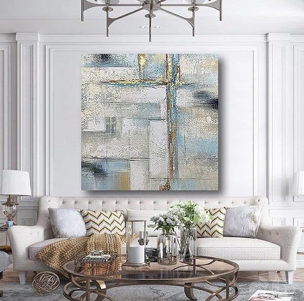 Simple Painting Ideas for Living Room, Acrylic Painting on Canvas, Large Paintings for Office, Buy Paintings Online, Oversized Canvas Paintings-ArtWorkCrafts.com