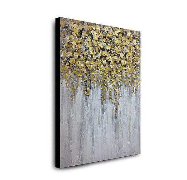 Abstract Flower Painting, Flower Acrylic Painting, Canvas Painting Flower, Paintings for Dining Room, Simple Modern Acrylic Paintings-ArtWorkCrafts.com