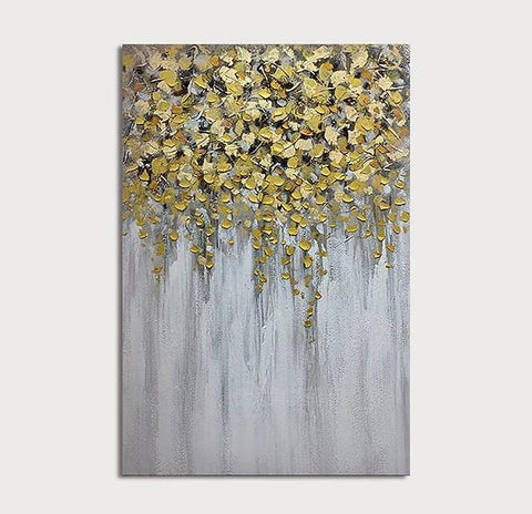 Abstract Flower Painting, Flower Acrylic Painting, Canvas Painting Flower, Paintings for Dining Room, Simple Modern Acrylic Paintings-ArtWorkCrafts.com