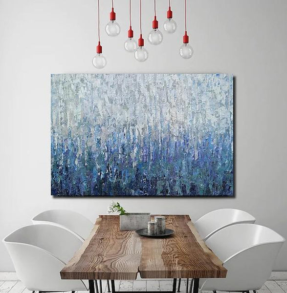 Simple Painting Ideas for Bedroom, Palette Knife Paintings, Hand Painted Canvas Art, Modern Paintings for Living Room-ArtWorkCrafts.com