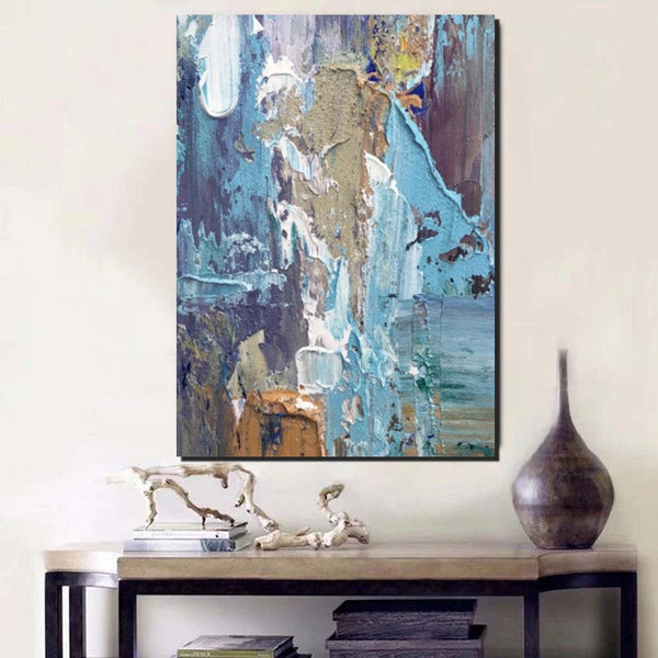Hand Painted Wall Painting, Abstract Acrylic Painting for Bedroom, Simple Modern Abstract Art, Extra Large Painting Ideas for Living Room-ArtWorkCrafts.com