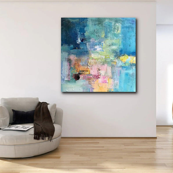 Simple Abstract Art, Simple Modern Wall Art Paintings, Abstract Paintings for Bedroom, Modern Paintings for Living Room, Acrylic Painting on Canvas-ArtWorkCrafts.com