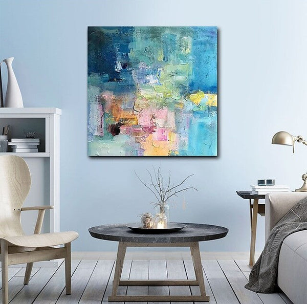 Simple Abstract Art, Simple Modern Wall Art Paintings, Abstract Paintings for Bedroom, Modern Paintings for Living Room, Acrylic Painting on Canvas-ArtWorkCrafts.com