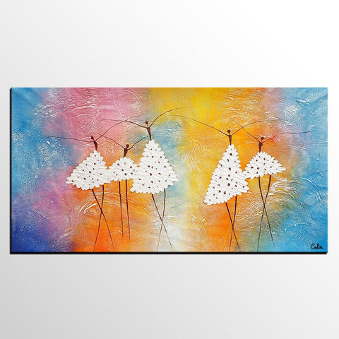 Modern Painting, Abstract Canvas Painting, Acrylic Canvas Painting, Ballet Dancer Painting, Wall Art Painting, Bedroom Canvas Paintings-ArtWorkCrafts.com