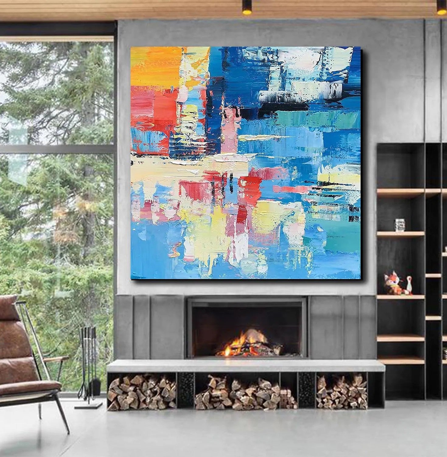 Simple Abstract Art, Simple Modern Wall Art, Abstract Paintings for Living Room, Hand Painted Canvas Painting, Modern Paintings for Bedroom-ArtWorkCrafts.com