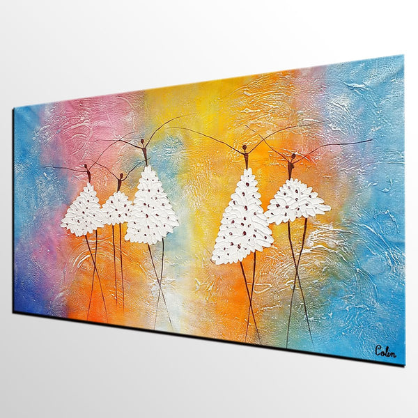 Modern Painting, Abstract Canvas Painting, Acrylic Canvas Painting, Ballet Dancer Painting, Wall Art Painting, Bedroom Canvas Paintings-ArtWorkCrafts.com